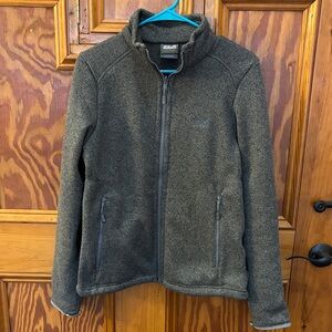 Jack Wolfskin sweater finish grey zip up fleece jacket medium